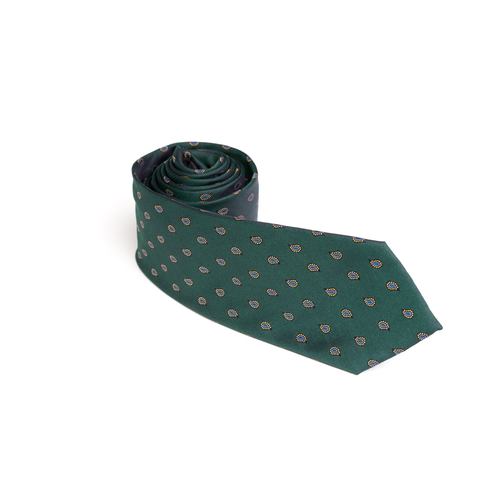 Cravata verde paisley