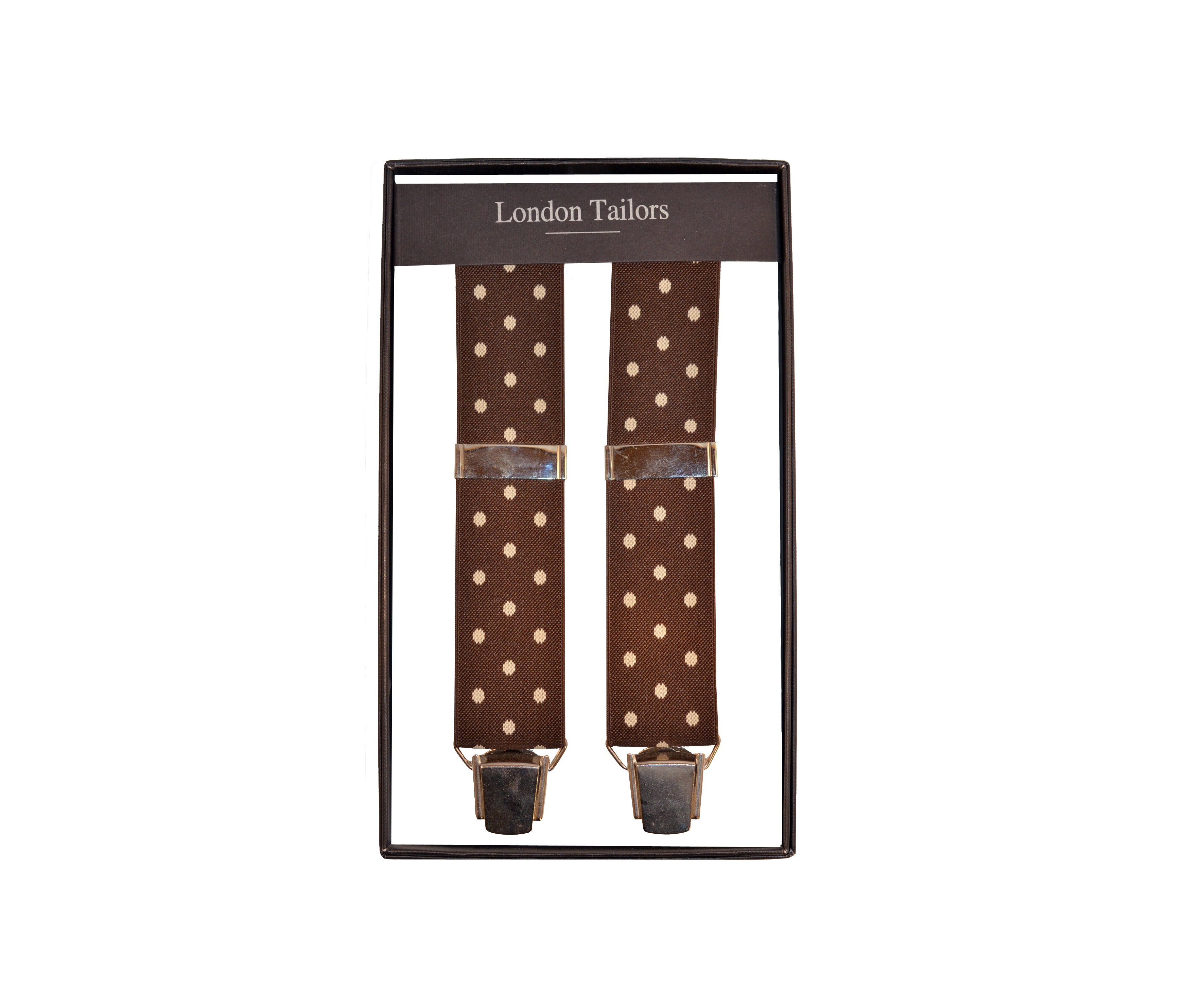 Bretele maro cu buline